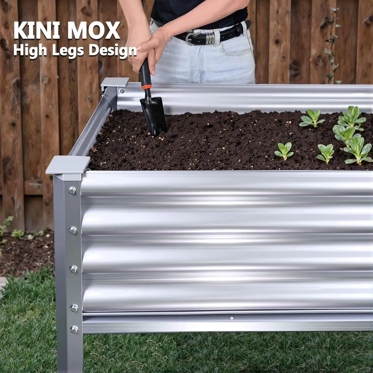 Garden Bed with Legs Galvanized High Boxes - Image 4