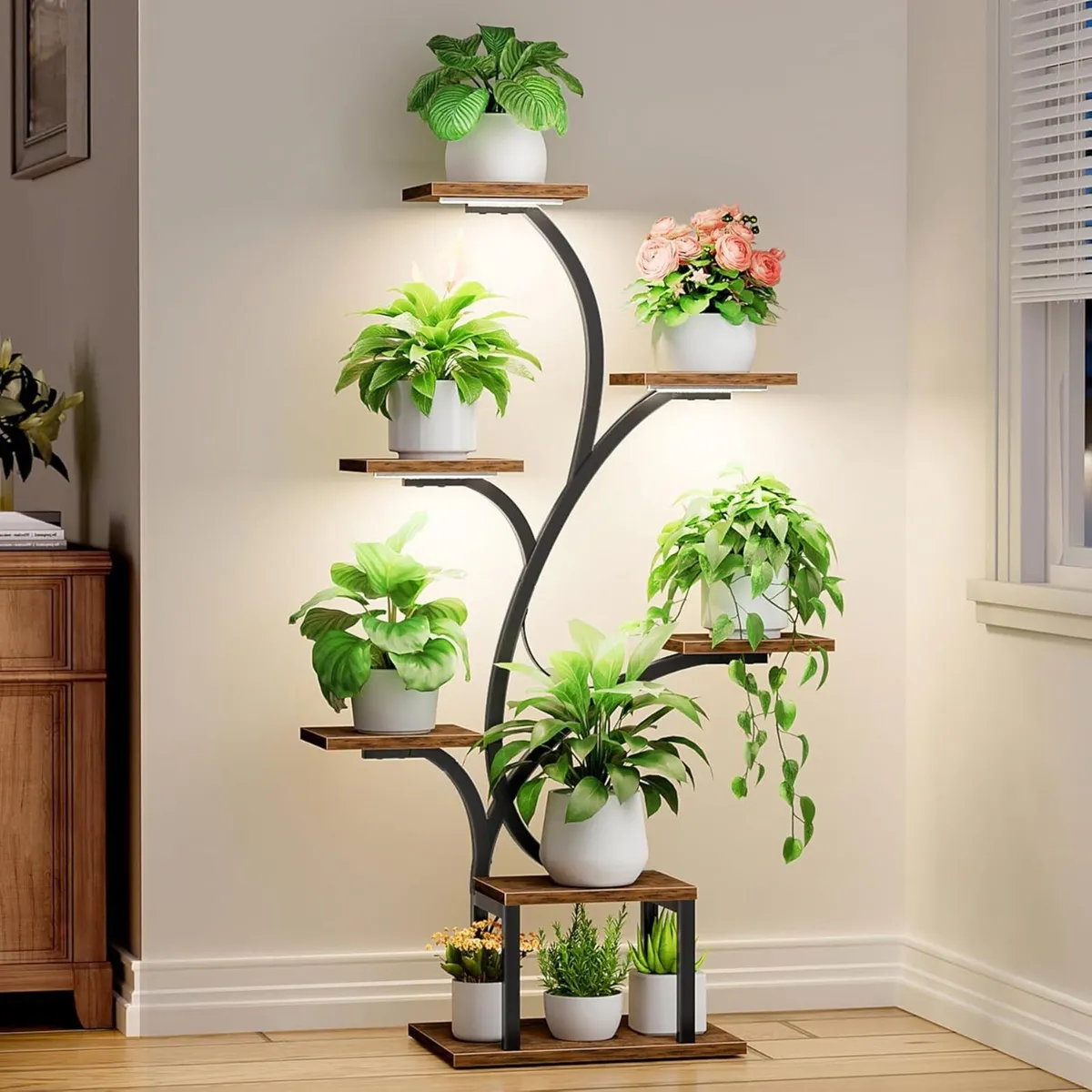 Plant Stand with Grow Lights 7 Tiered - Image 1