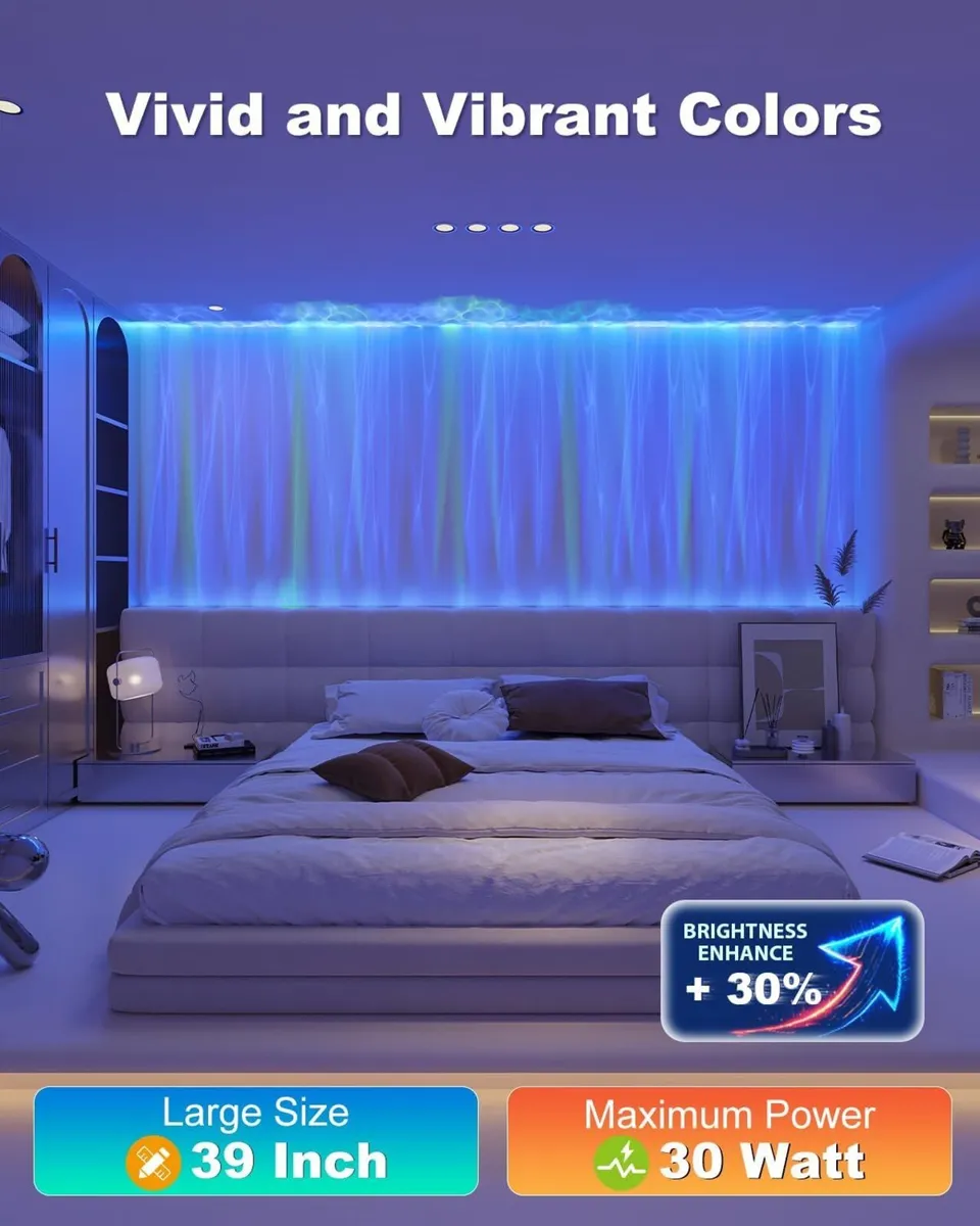 Dynamic Wave Wall Light Flowing Water Visual RGB - Image 3