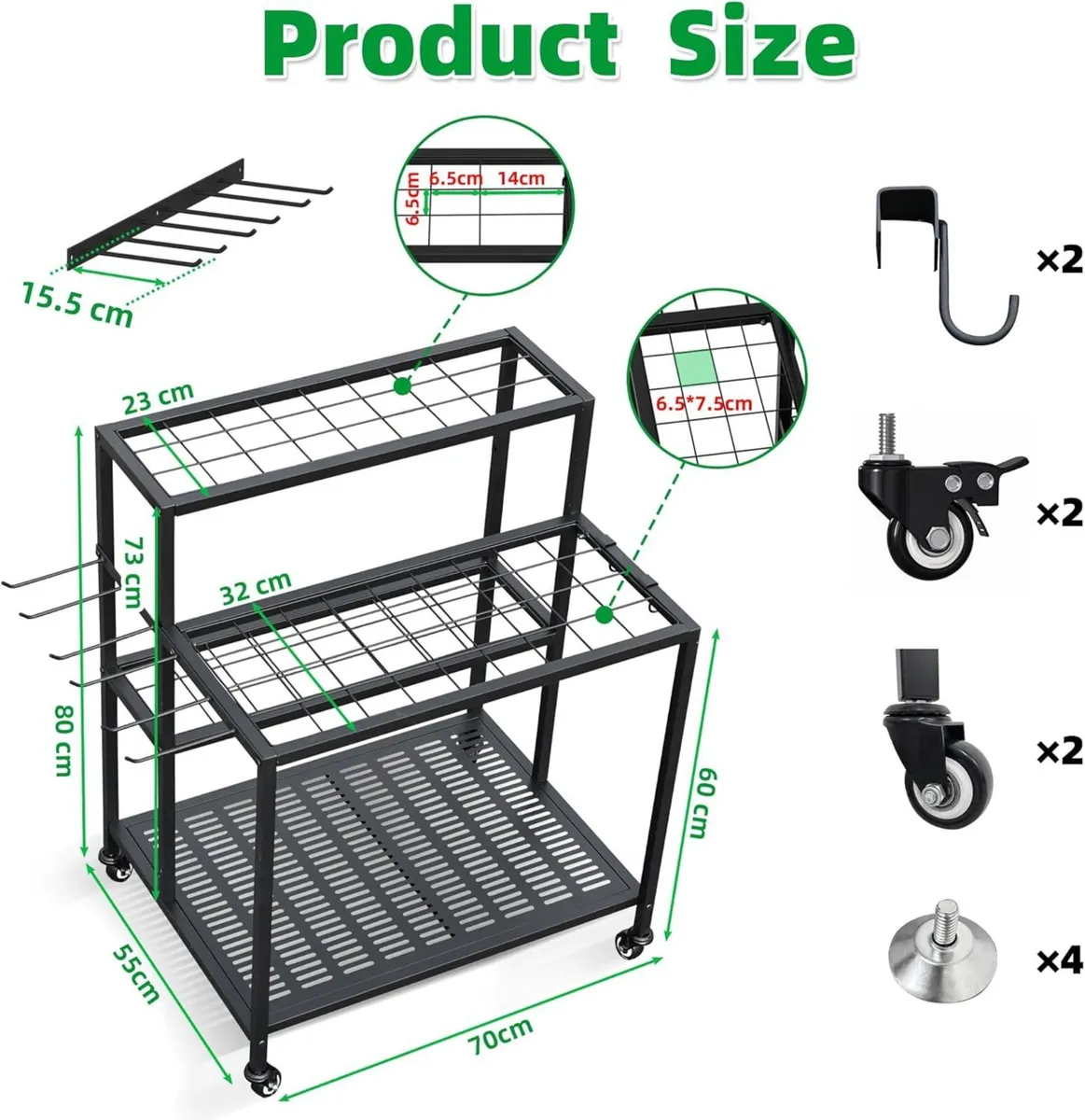 3-Tier Garden Tool Storage Organiser - Image 2