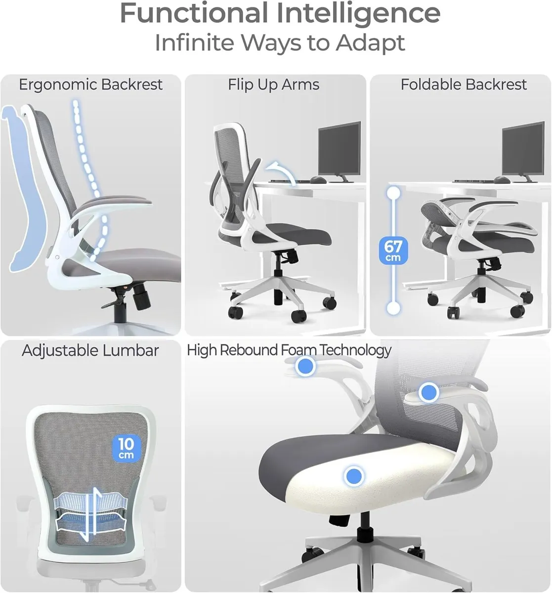 Model U Folding Office Chair for Small Spaces - Image 3