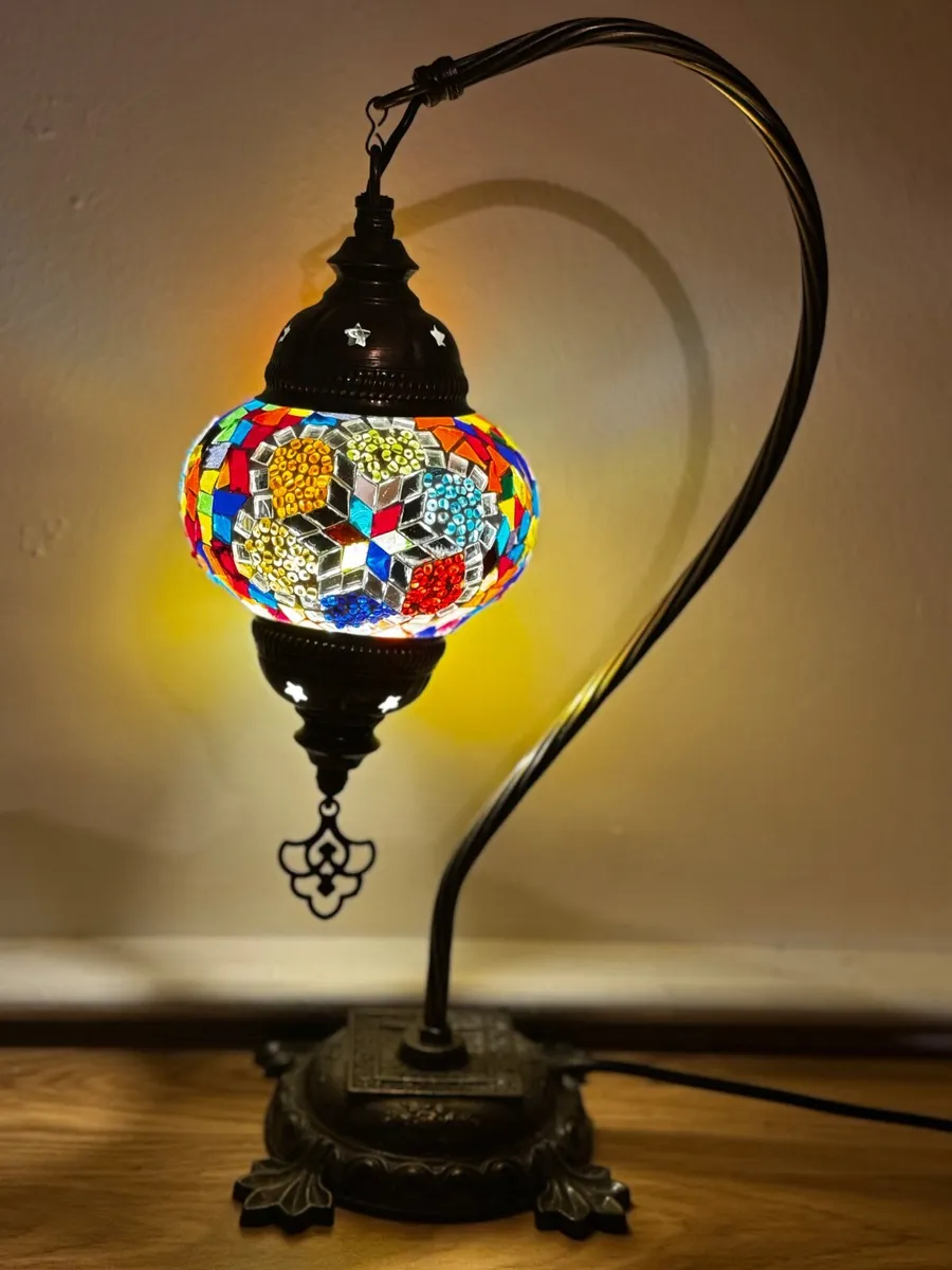 Handmade Turkish Mosaic Lamp, Stunning Artisan - Image 3