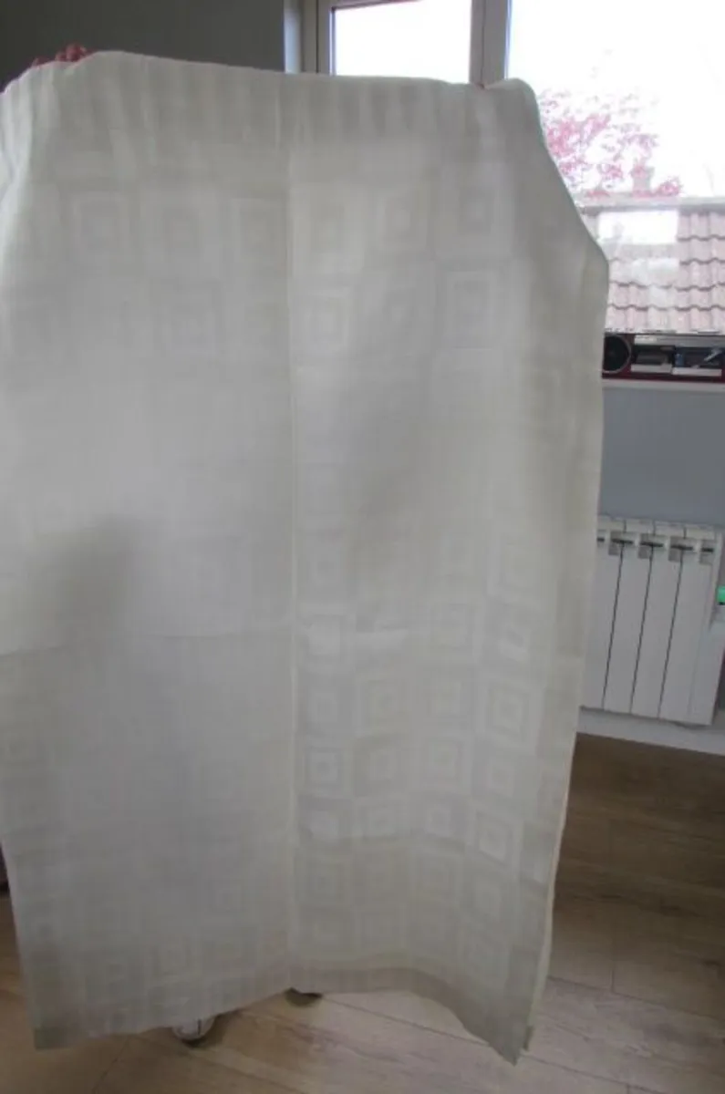 Cream Curtains with Tie Backs for Sale - Image 1