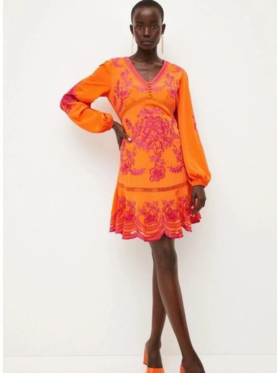 New Without Tags Karen Millen Embroidered Dress - Image 2