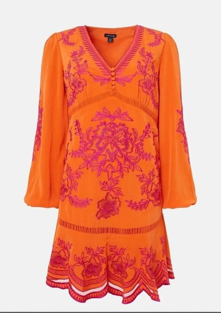 New Without Tags Karen Millen Embroidered Dress - Image 1