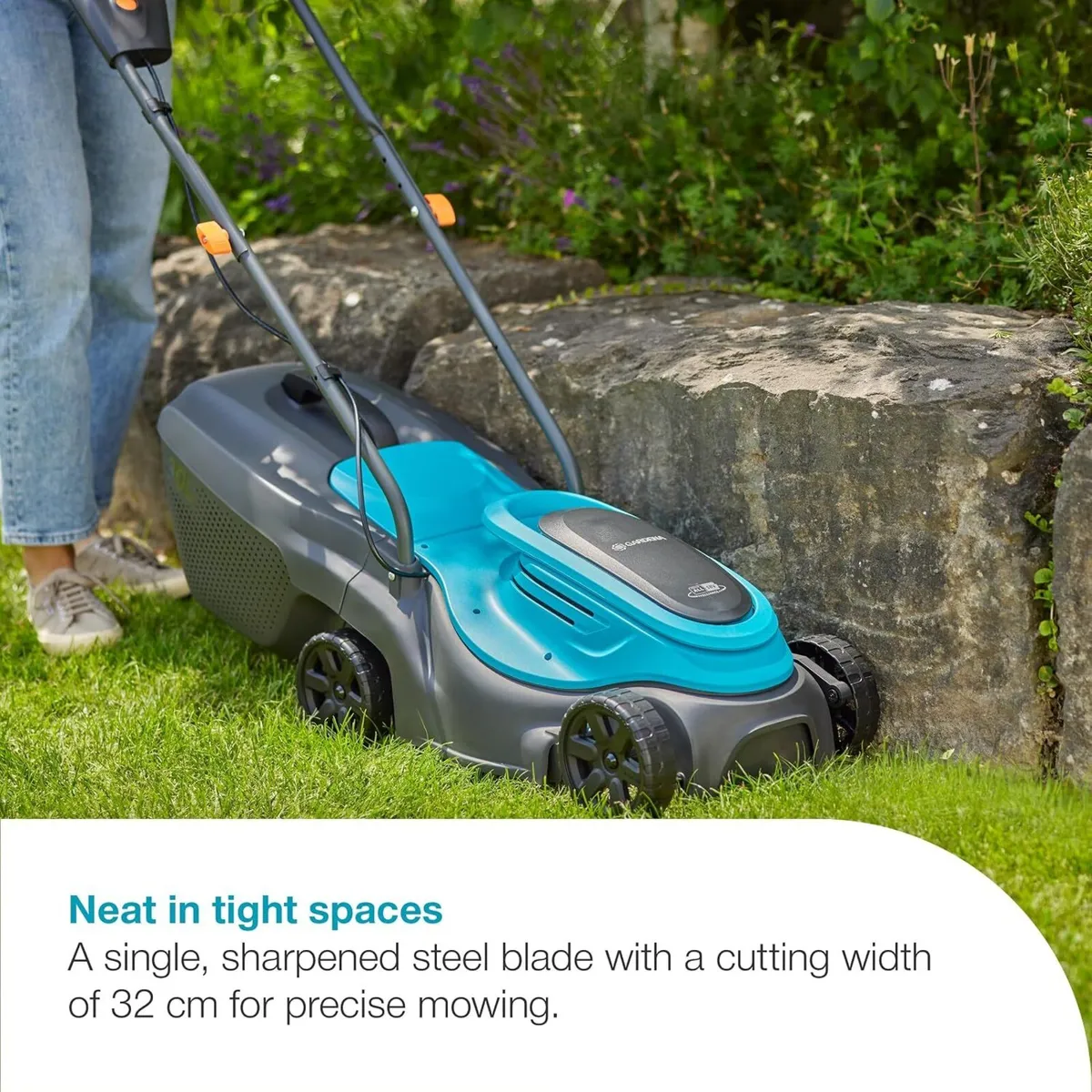 Battery Lawnmower Easymax 32 18V P4A Solo: Cutting - Image 2