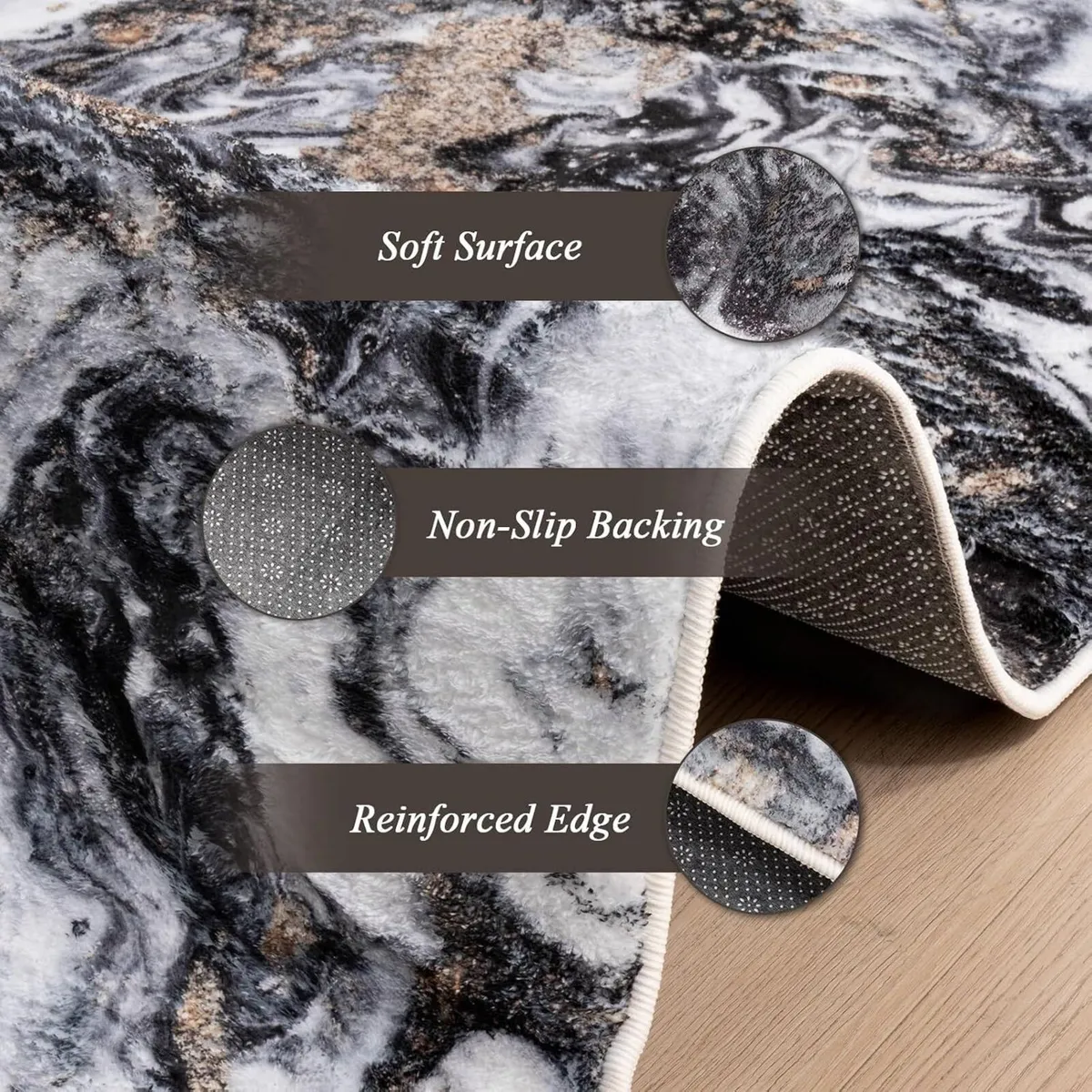 Washable Abstract Area Rug - Image 4