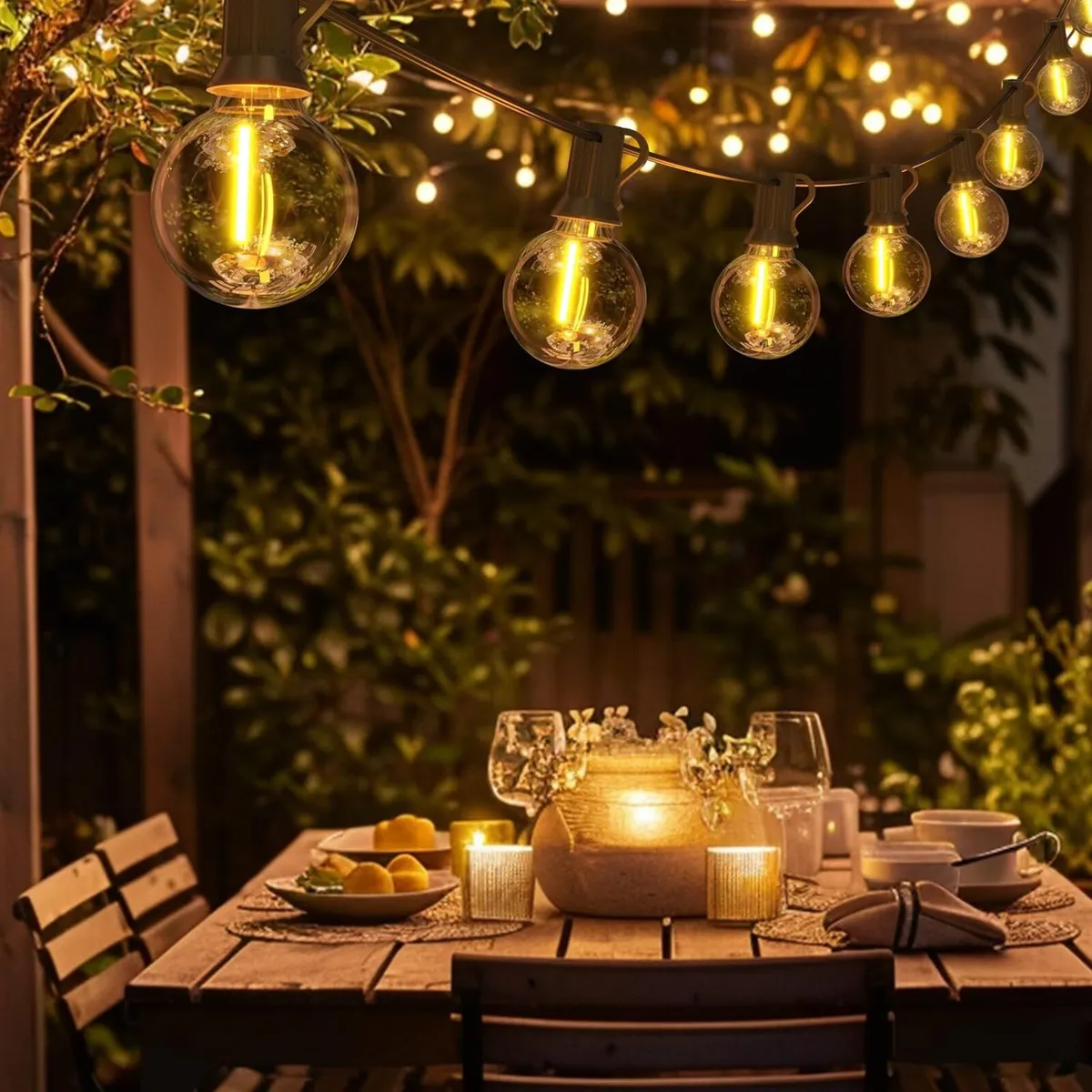 Lights Outdoor 50 LED Bulbs 30m Warm Garden - Image 2