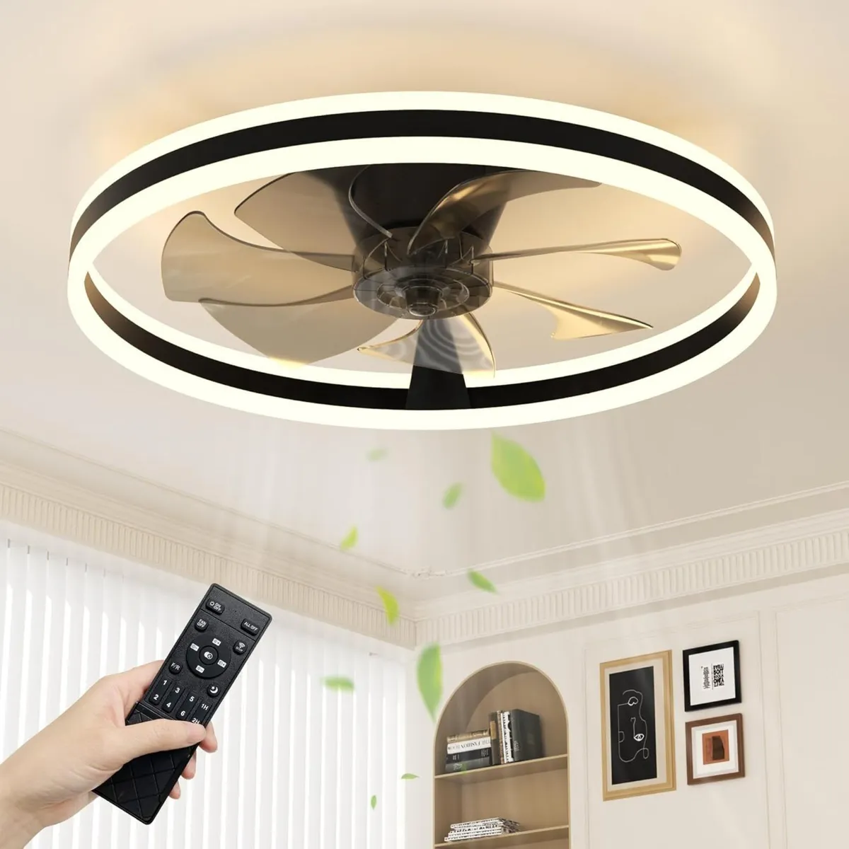 Ceiling Fan with Light Remote 3000K-6500K Dimmable - Image 1