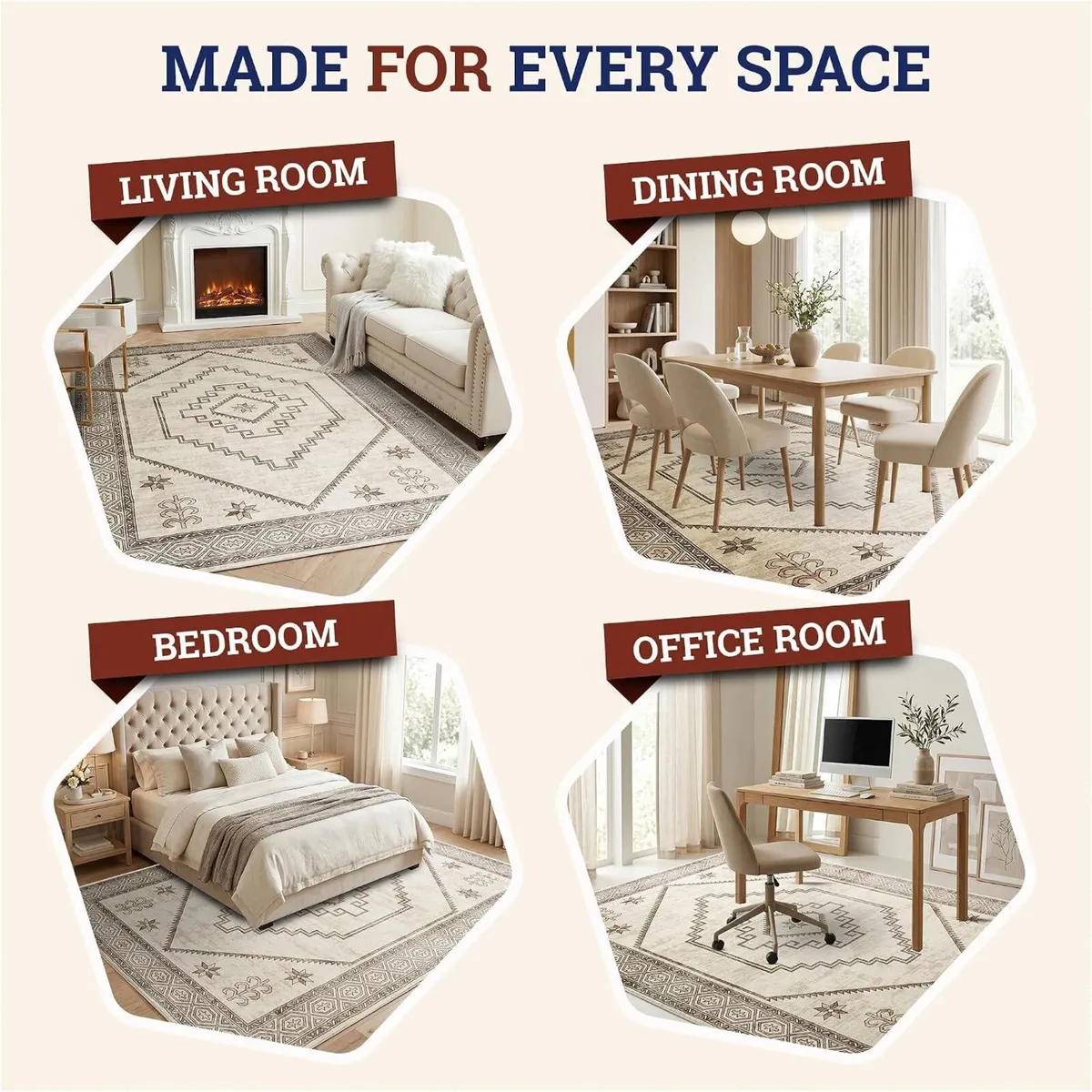 Rugs for Bedroom Living Room Extra Large - Image 2