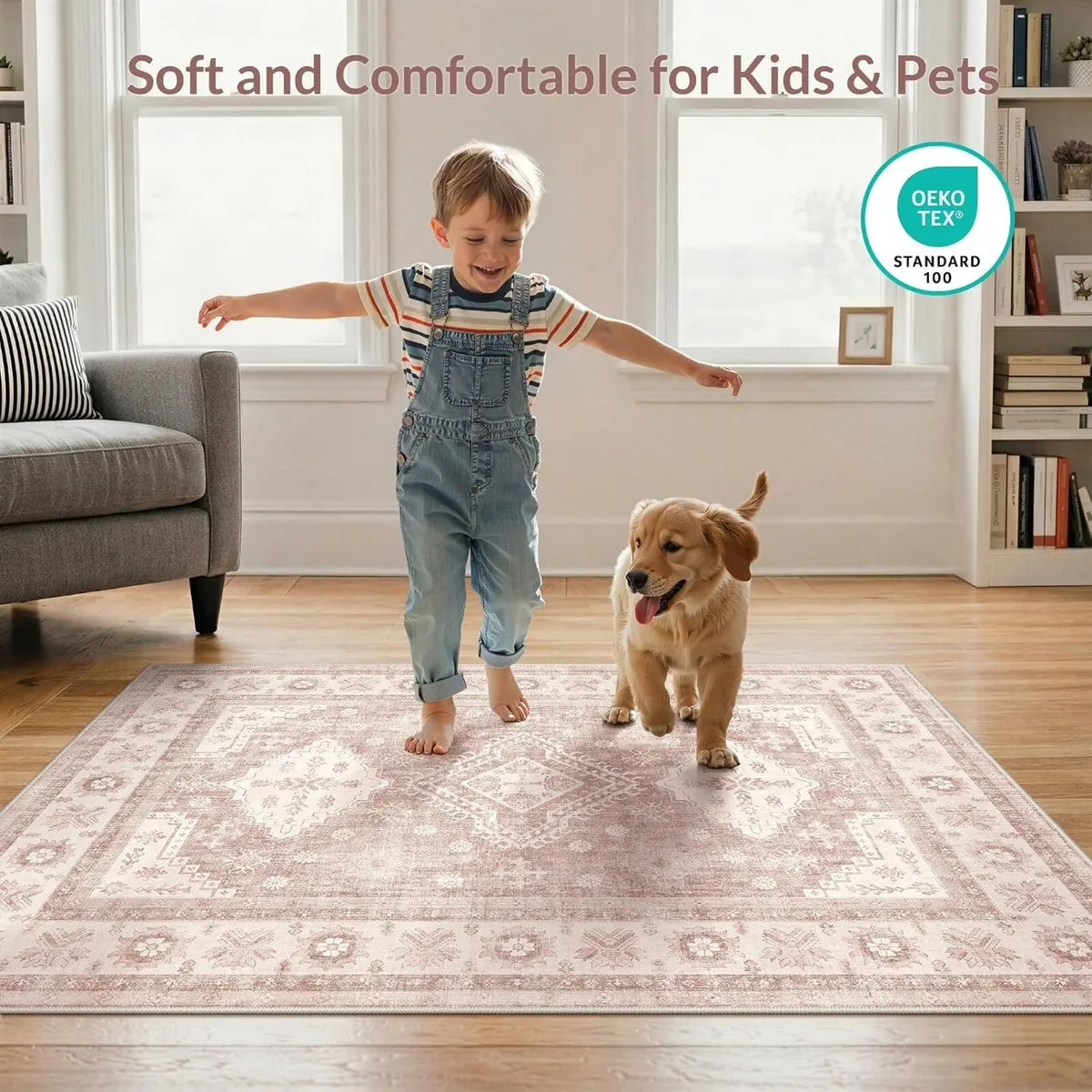 Washable Rug Non Slip Soft Living Room - Image 2