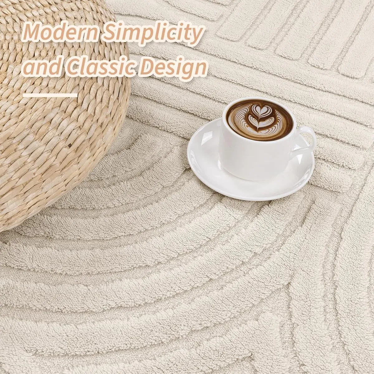 Area Rugs for Living Room Washable Soft Neutral - Image 4