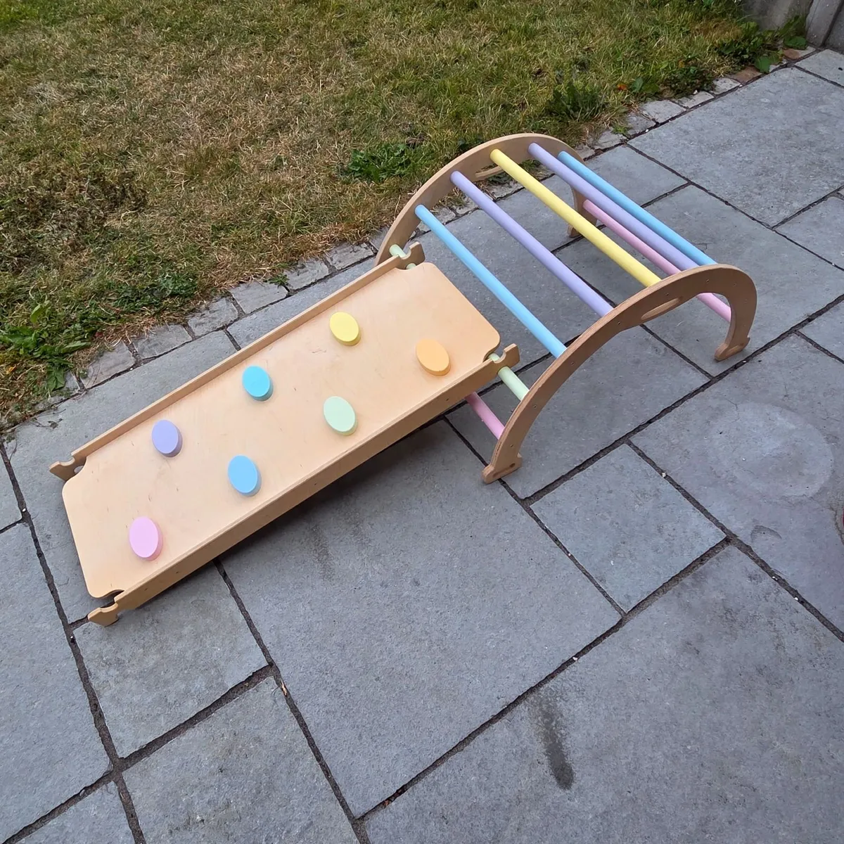 Kids Climbing Frame - Arch and Slide - Image 1