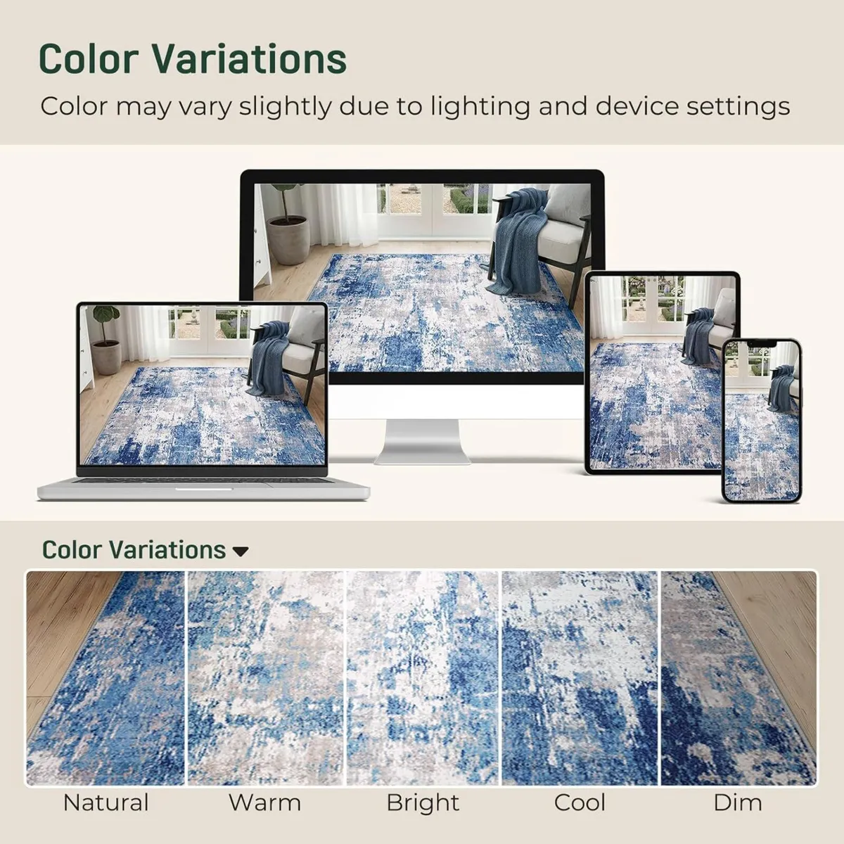 Rugs Living Room Washable Rug - Image 3