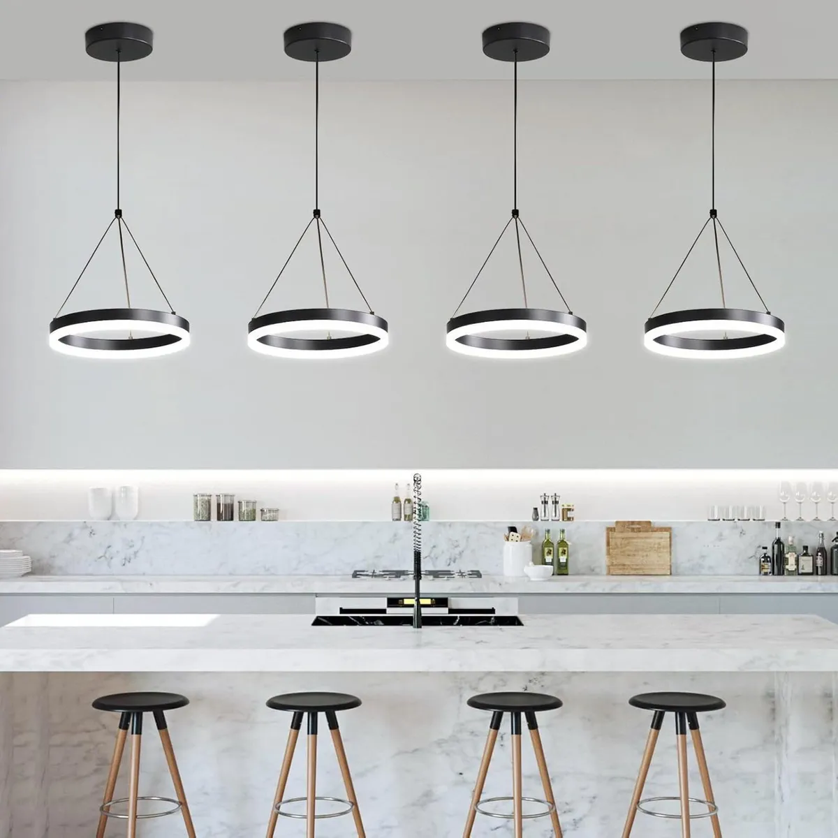 Round Pendant Light Brightness Adjustable - Image 1