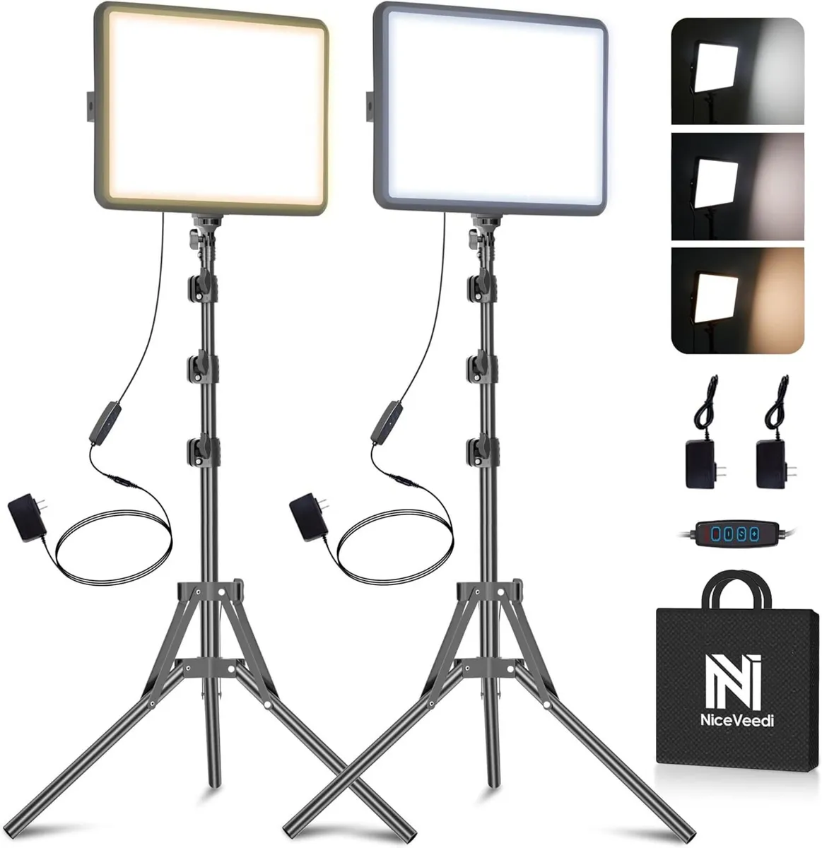 25W Photography Lighting 185CM 2-Pack LED Video - Image 1