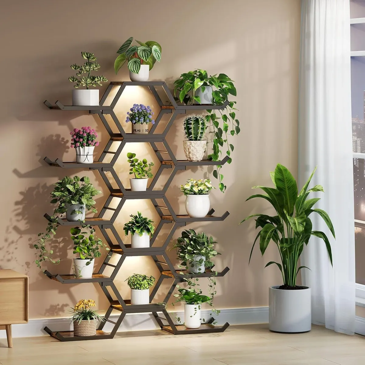 Plant Stand Indoor with Grow Lights 5 Tiered - Image 1