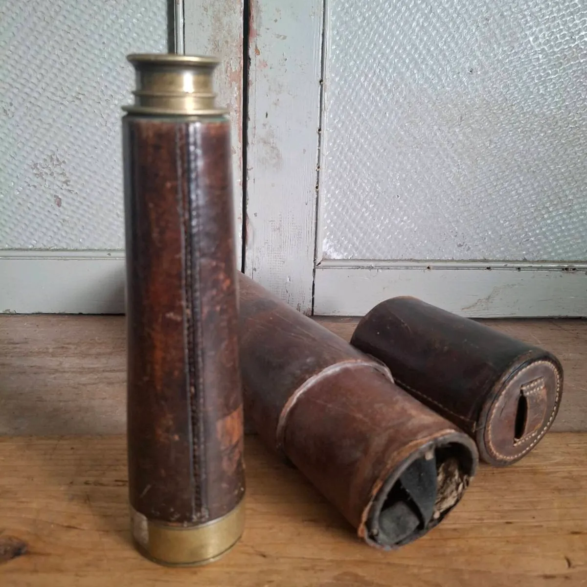Antique Thomas Jones Brass Telescope & Case - Image 3