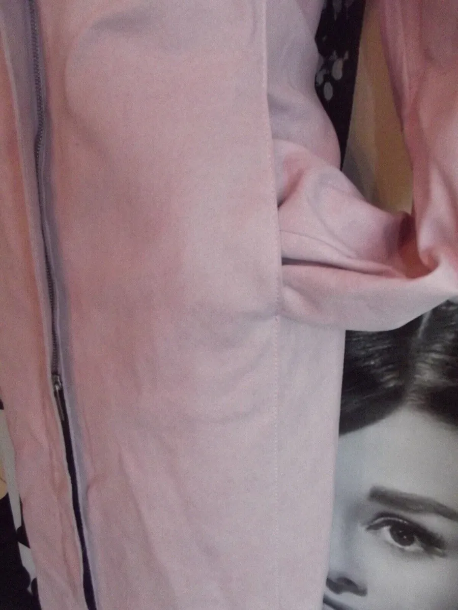 Karen Millen Dusky Pink Suede Effect Coat - Image 4