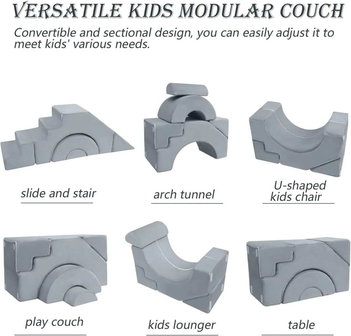 Kids Play Sofa Modular Toddler Climbing Couch Foam - Image 3