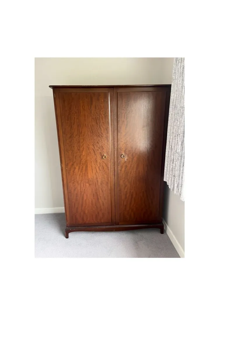 Vintage Double Door Wooden Wardrobe / Armoire - Image 1