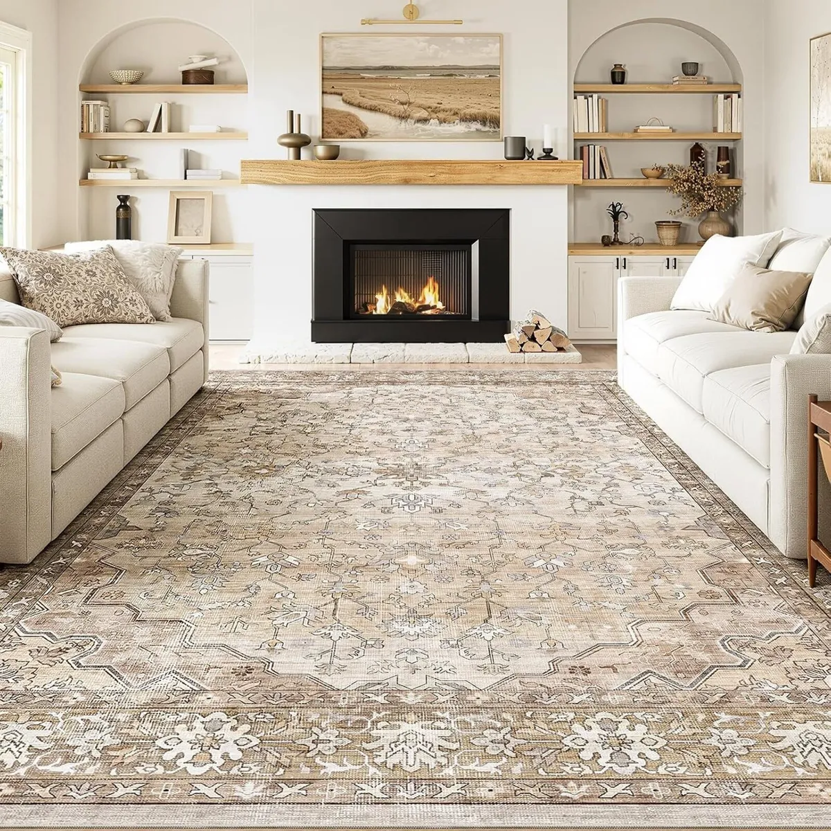Large Rugs for Living Room Faux Wool - Image 1