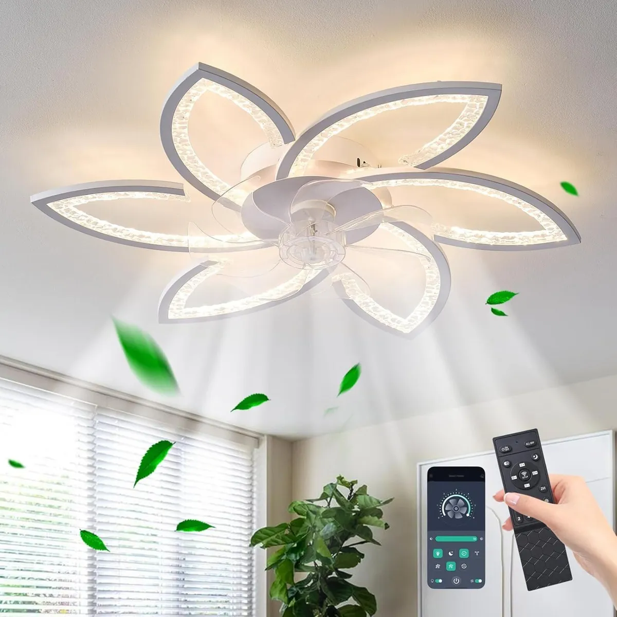 Ceiling Fans with Lights and Remote Modern Fan - Image 1
