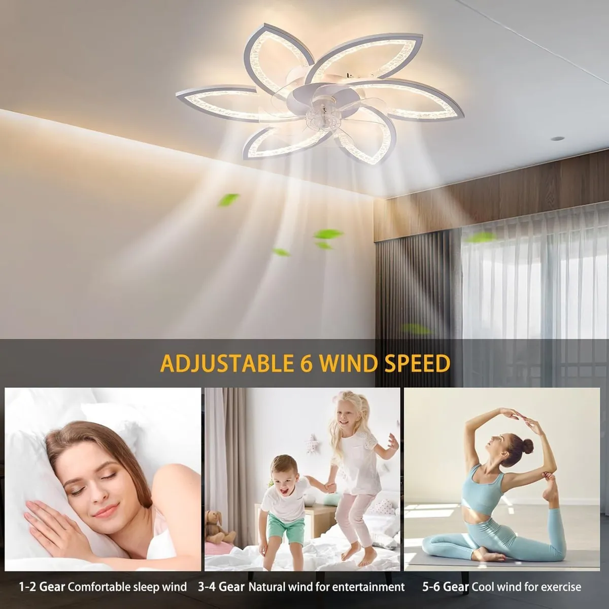 Ceiling Fans with Lights and Remote Modern Fan - Image 4