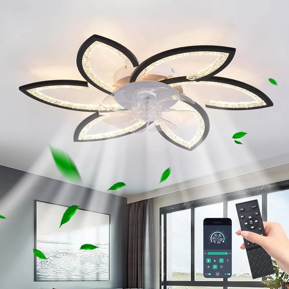 Ceiling Fans with Lights and Remote Modern Fan - Image 1
