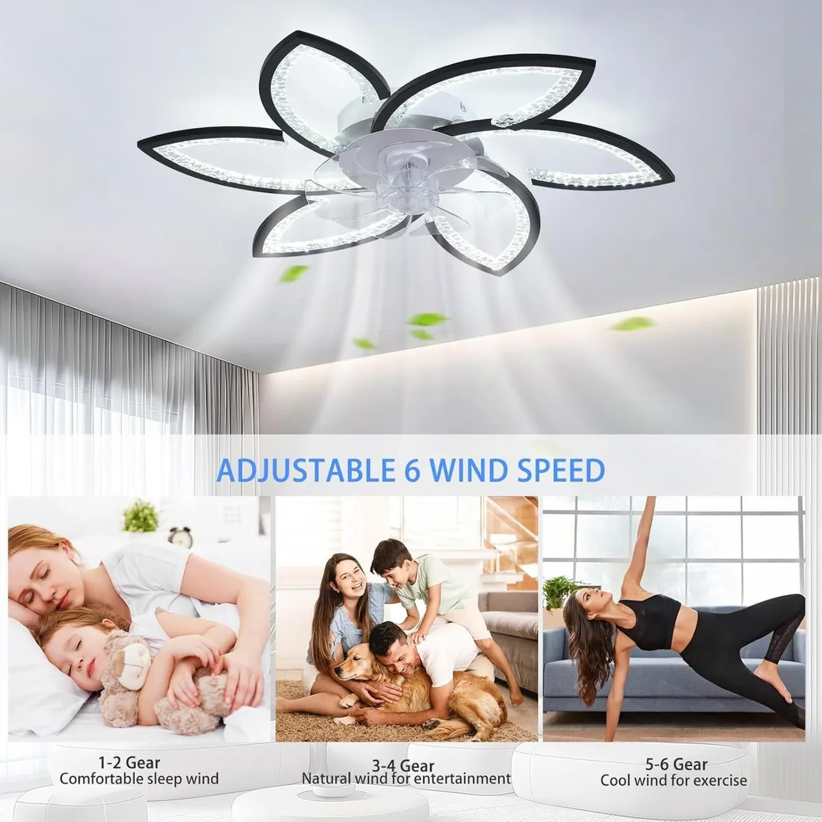 Ceiling Fans with Lights and Remote Modern Fan - Image 4
