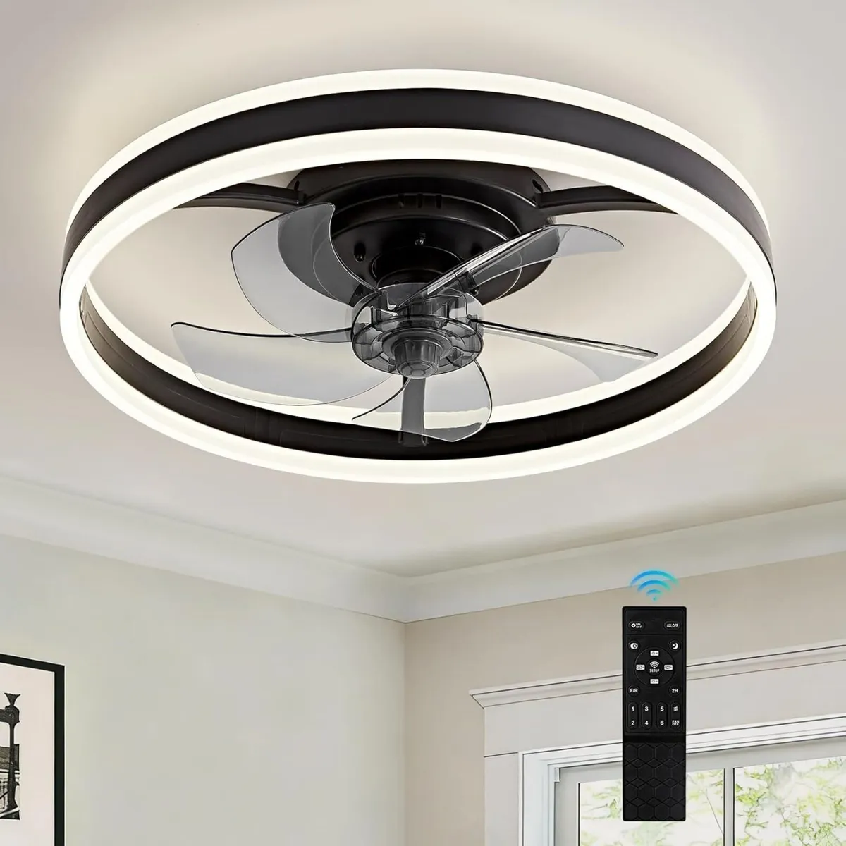 48CM Ceiling Fan with Lights Remote 50W 4000lm - Image 1
