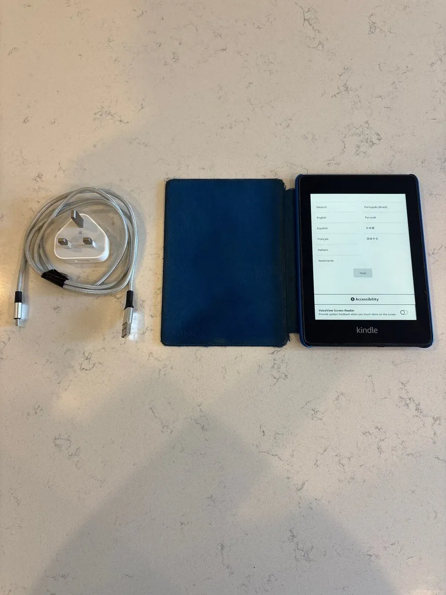 Kindle Paperwhite 10th Gen with Case and Charger - Image 1