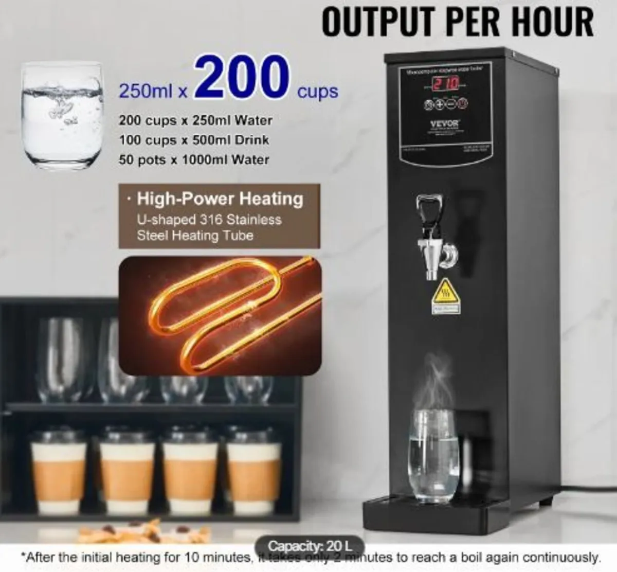 Commercial Water Boiler, Electric Hot Water Dispen - Image 2