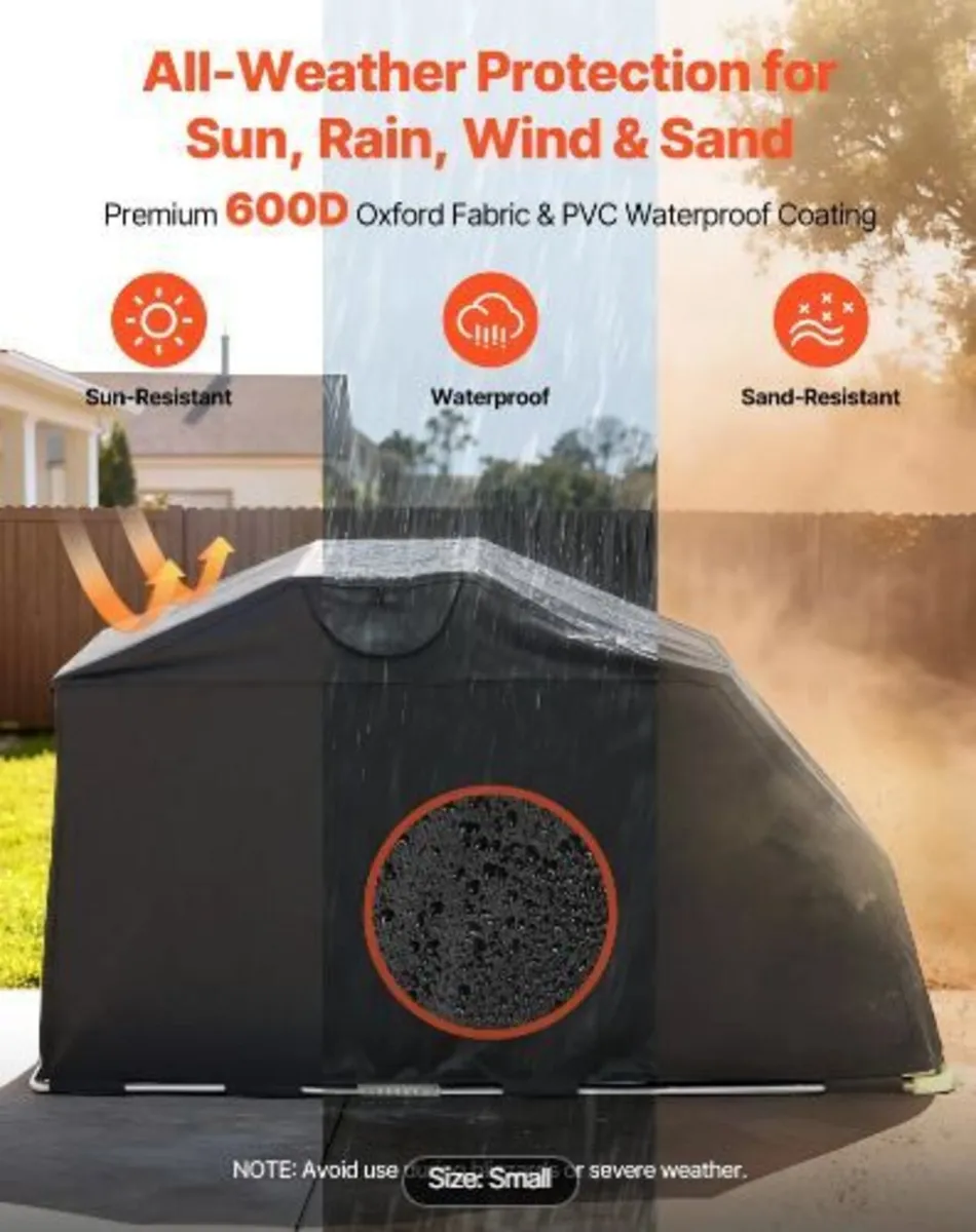 Motorcycle Storage Shelter with Security Lock - Image 1