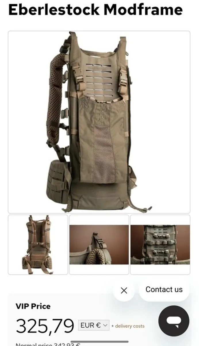Eberlestock Brooks 7000 Backpack + Modframe System - NEW - Military Green - Image 3