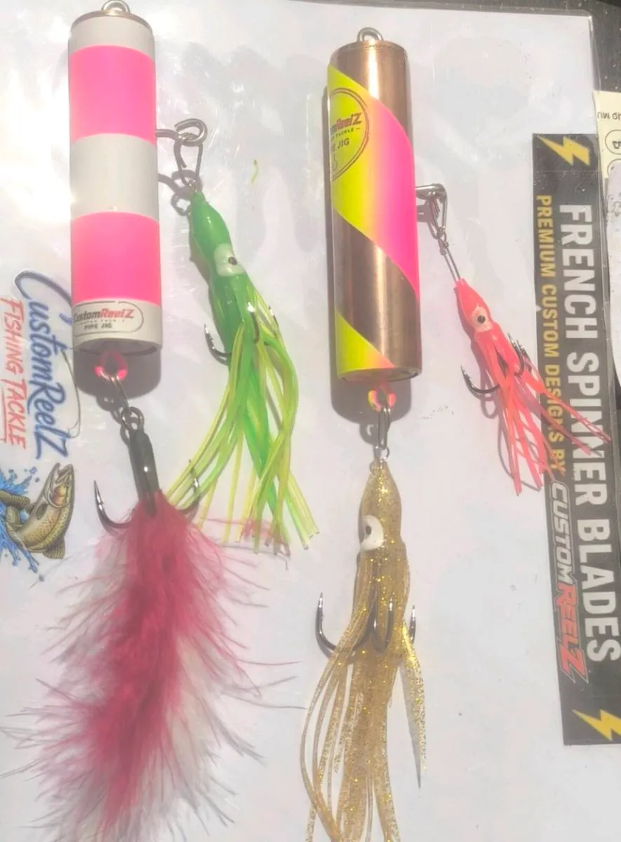 Deep sea copper pipe jigs various styles,weights - Image 1