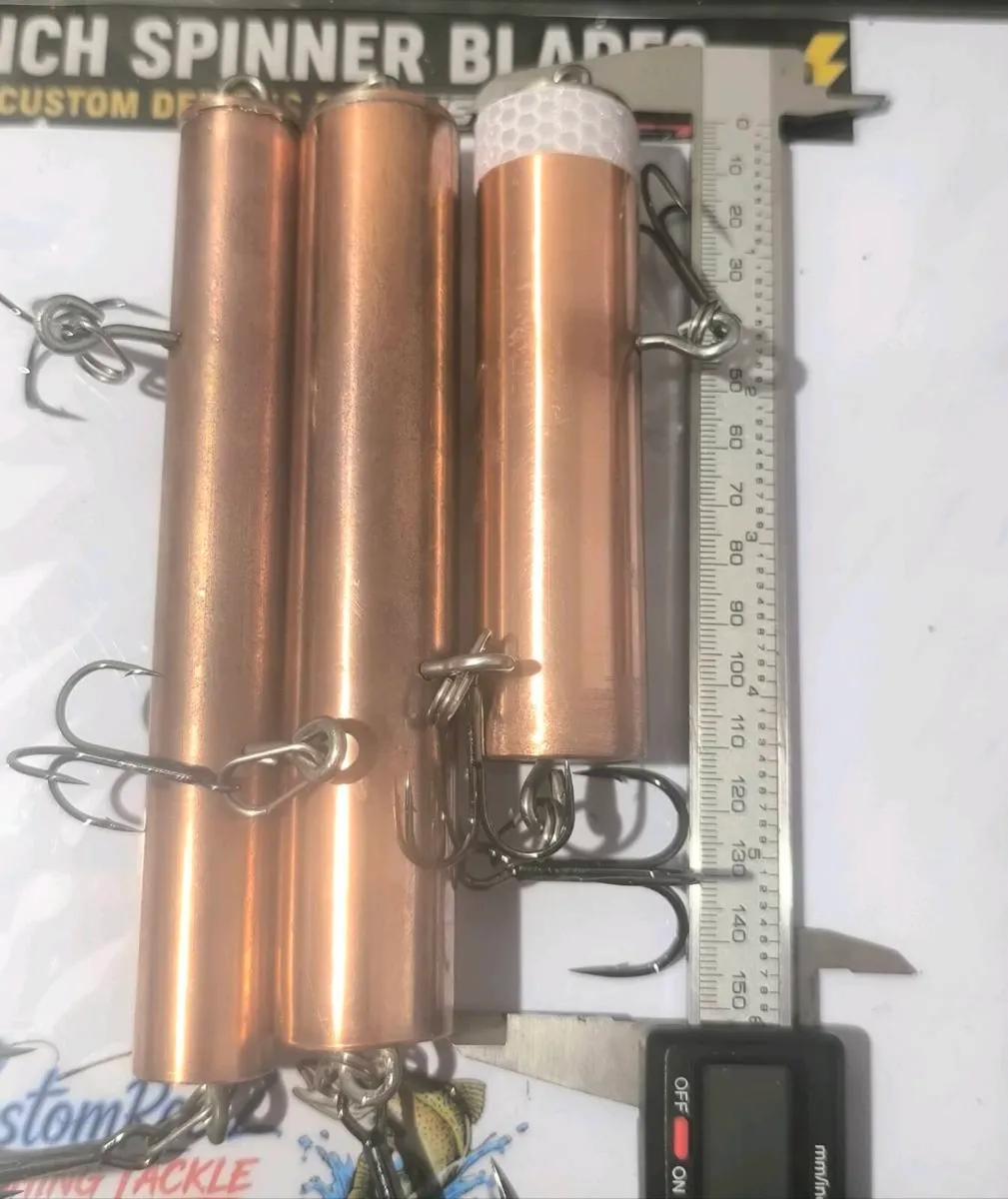 Deep sea copper pipe jigs various styles,weights - Image 2