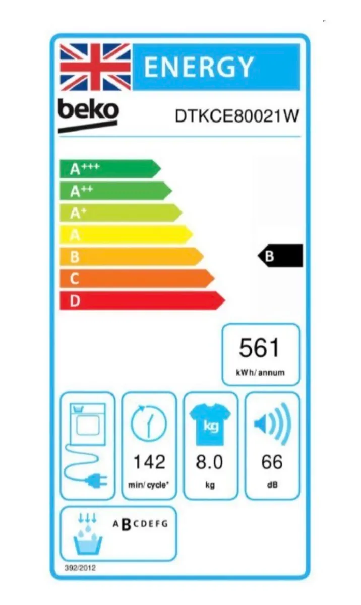 BEKO Condenser Tumble Dryer - White - Image 4