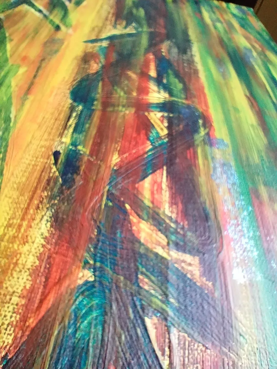 Vintage Abstract Expressionist Canvas... - Image 1