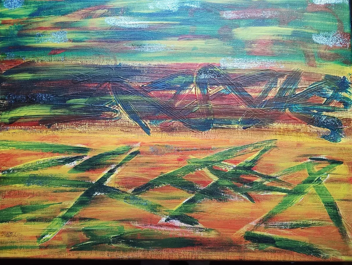 Vintage Abstract Expressionist Canvas... - Image 2