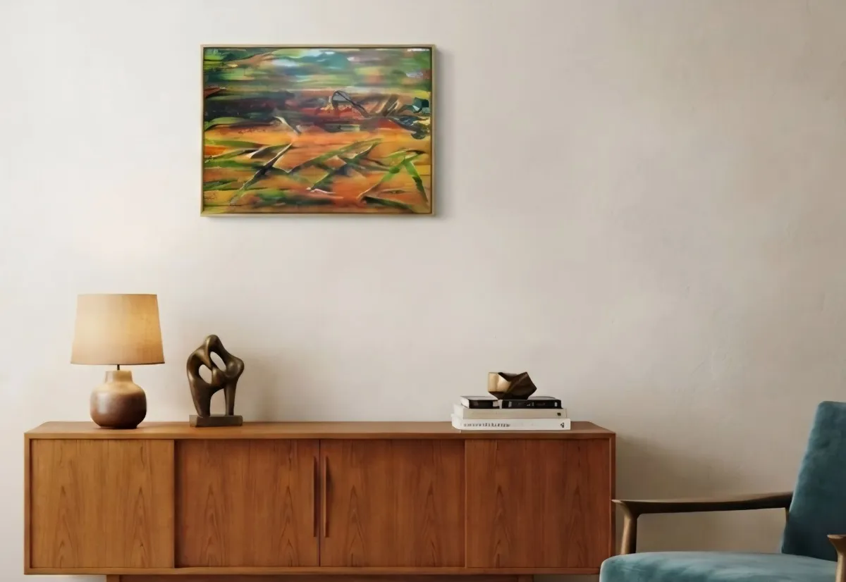Vintage Abstract Expressionist Canvas... - Image 3
