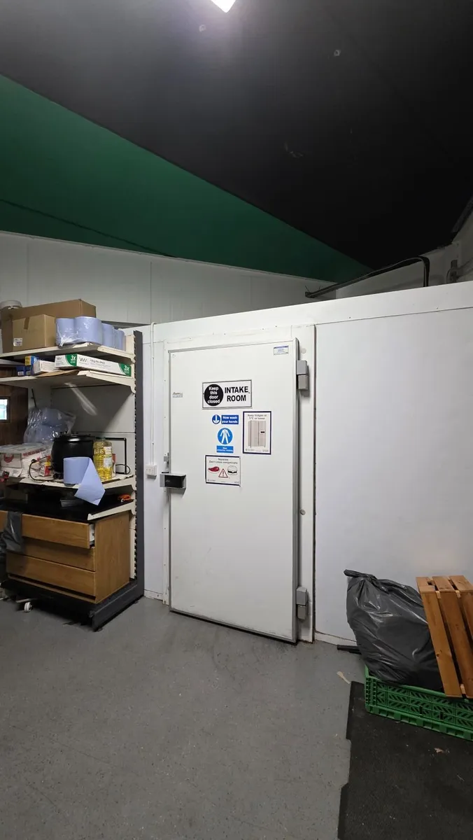 Shelves, stainless steel table, freezer, fridges - Image 3