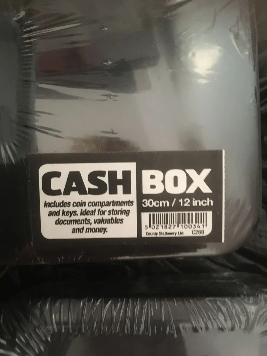 NEW SEALED Set of 4 Cash Boxes with Keys - Image 4