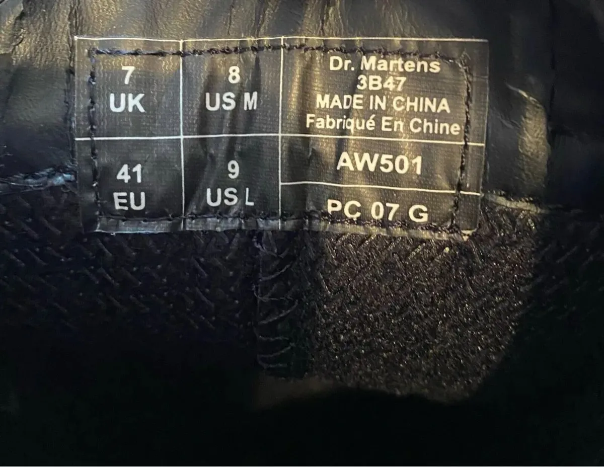 Dr Martens Authentic Leather Brown Boots Size 41/7 - Image 4