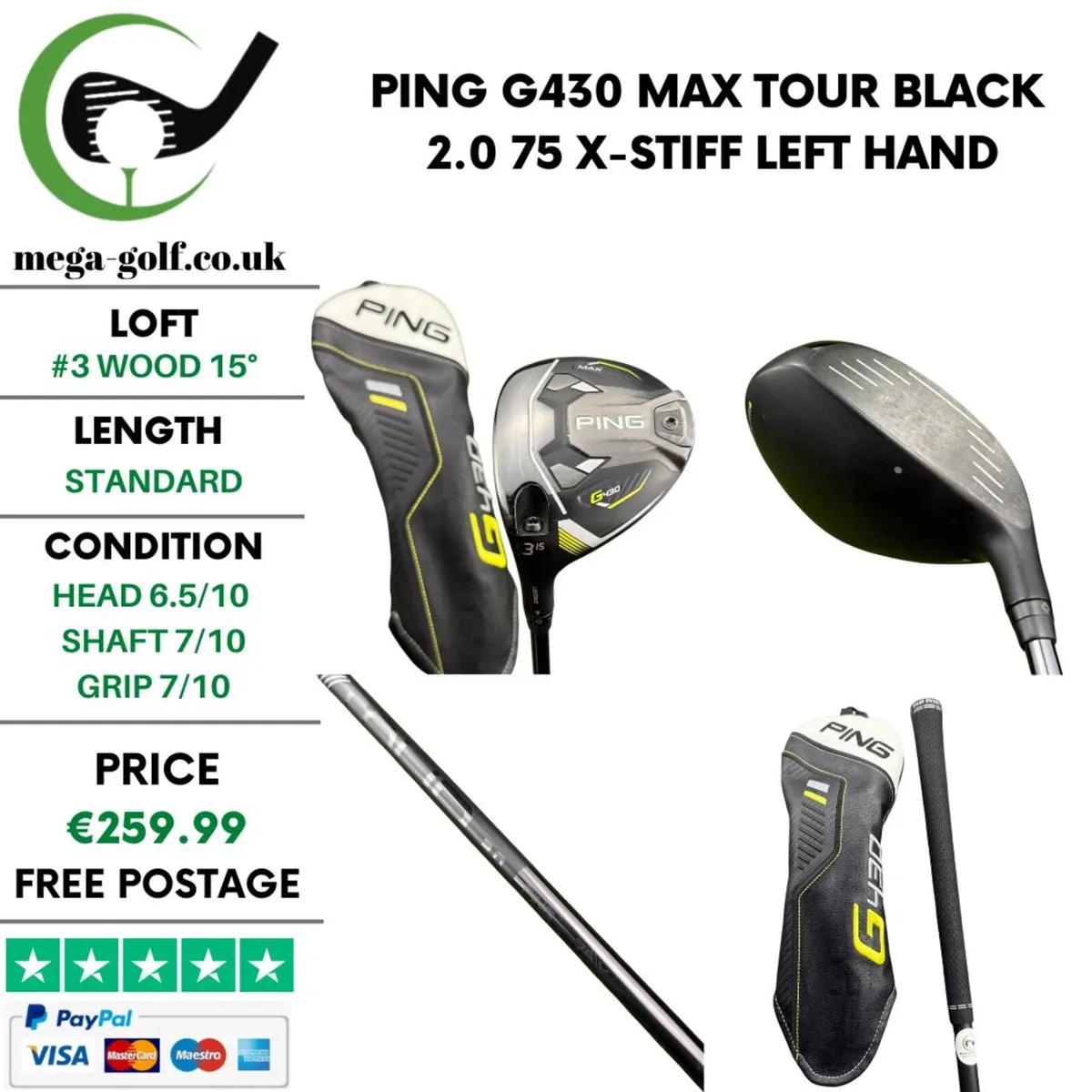 Ping G430 Max #3 Wood 15° / X-Stiff - Image 1