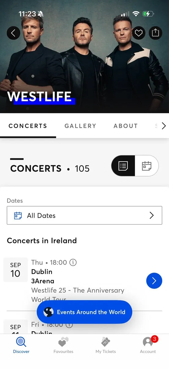 4 Westlife Tickets Thursday 10th September - Image 2