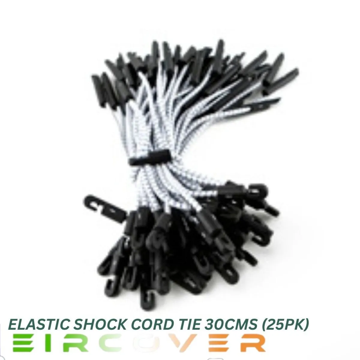 Elastic shock cord tie 30 cm (25 pk ) - Image 1