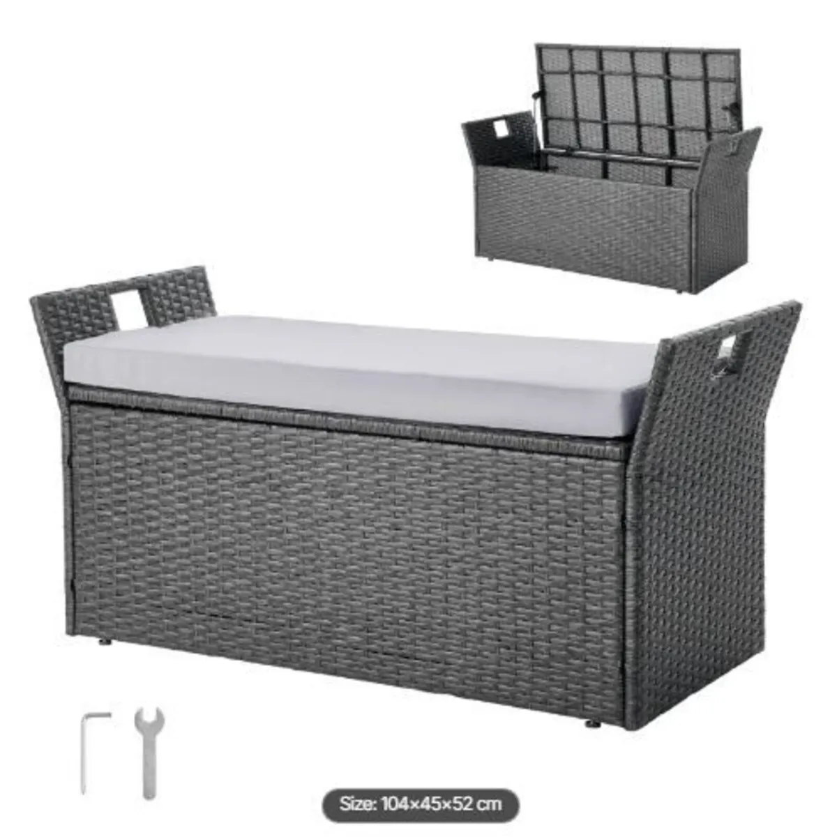 Outdoor Storage Bench, 2-Person - Image 1