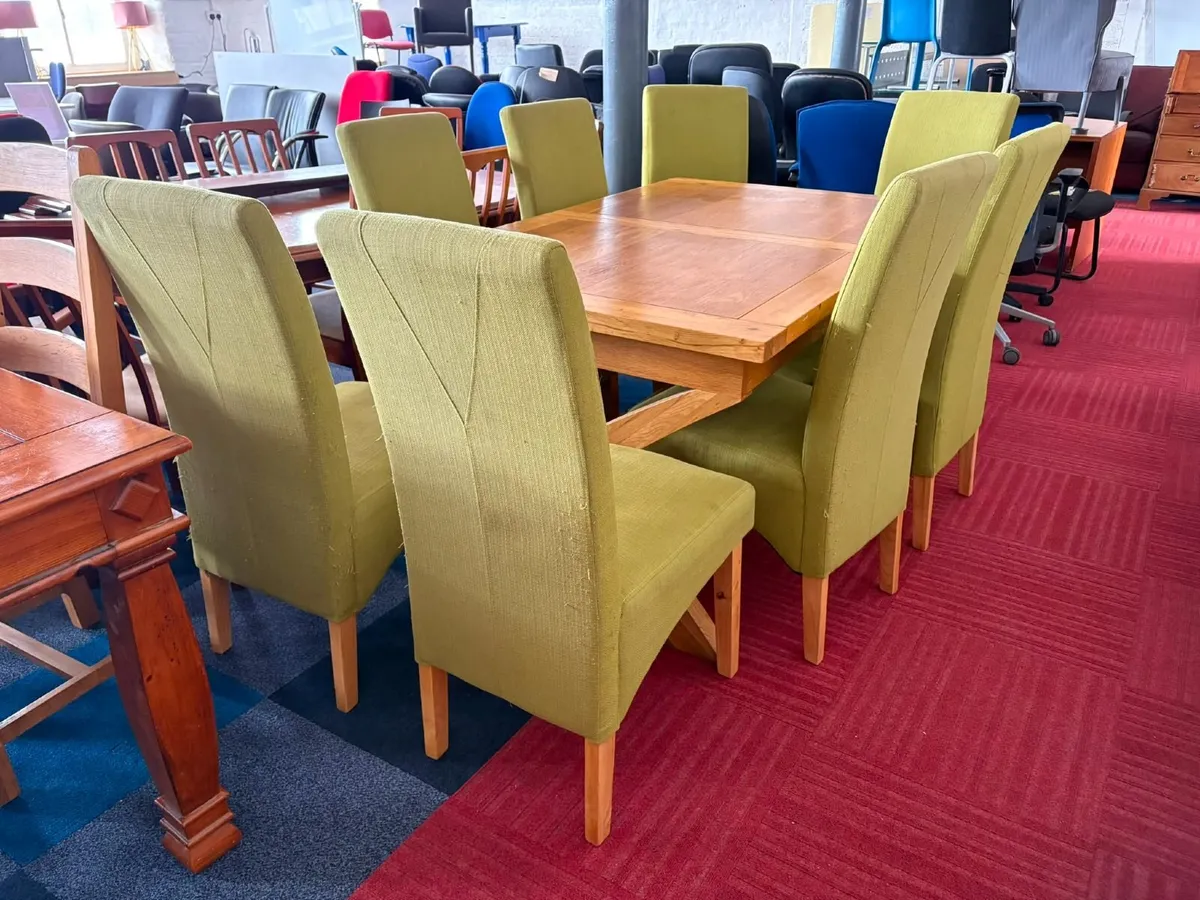 Dining Table Set - 1530 x 1000mm Table + 8 Chairs - Image 1