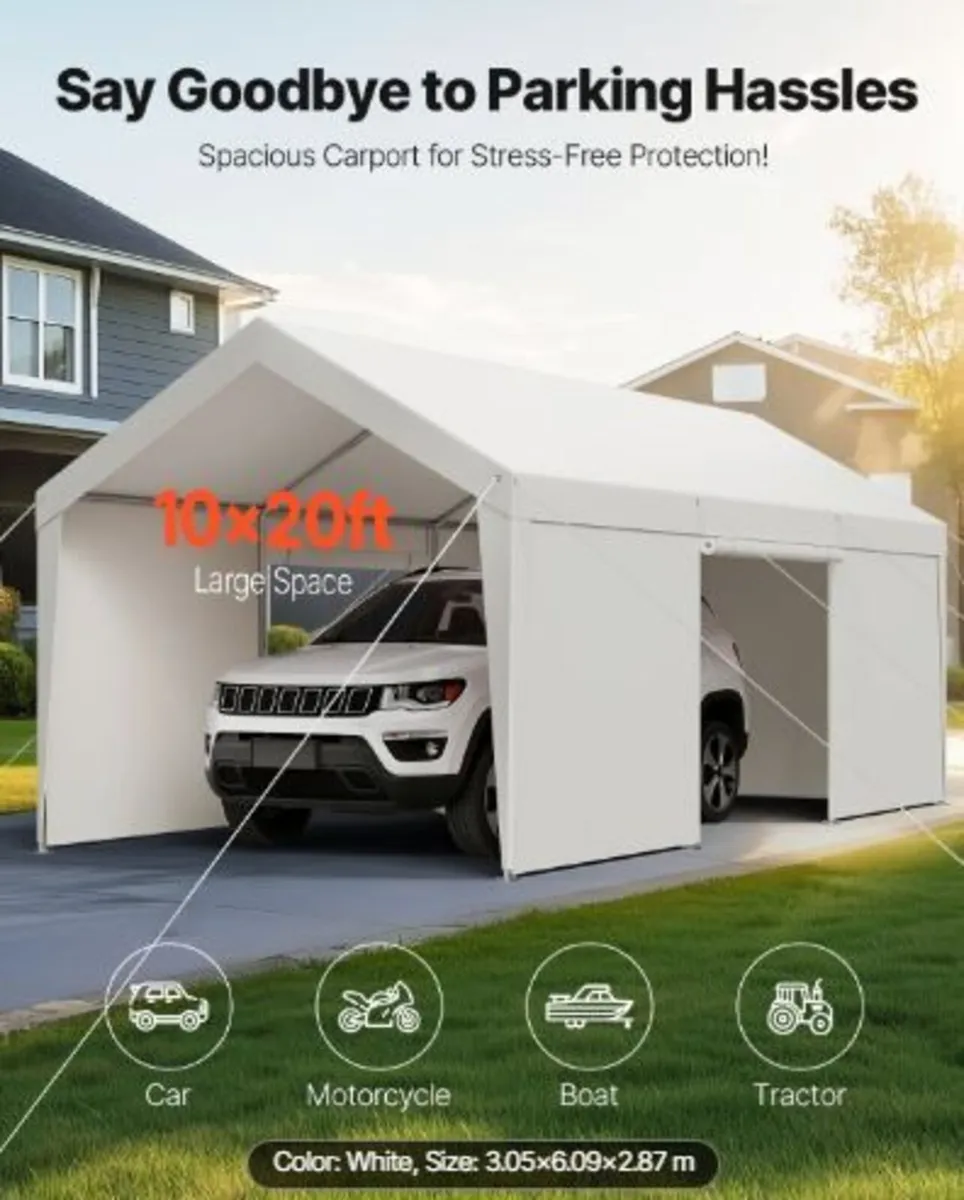 Carport, 10 x 20 FT Outdoor - Image 3